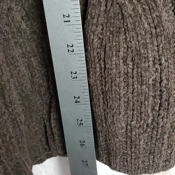 Vintage Y2K Lisa Nichols Cable Knit Wool Blend Button Up Brown Black Cardigan XL - Picture 7 of 9